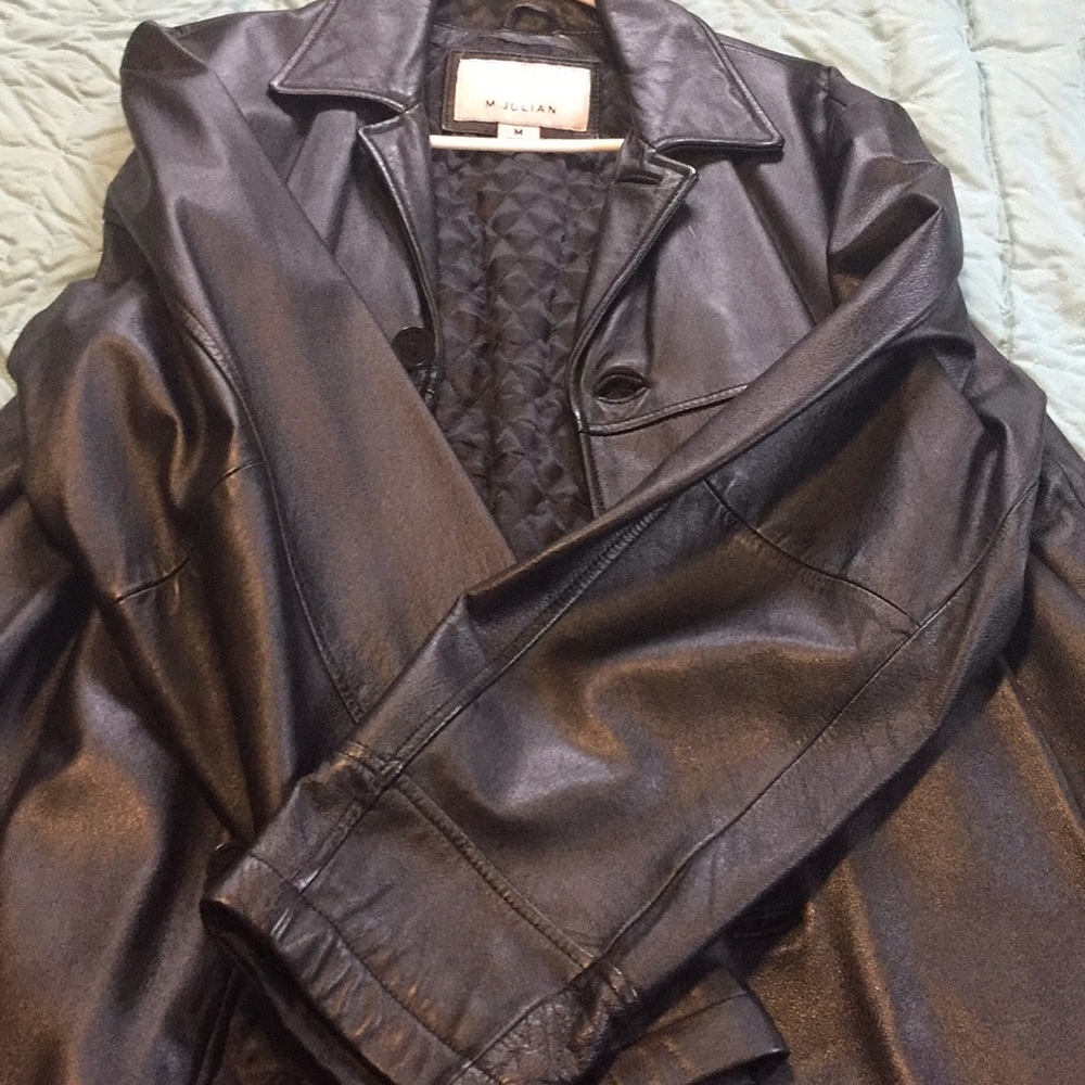Leather coat